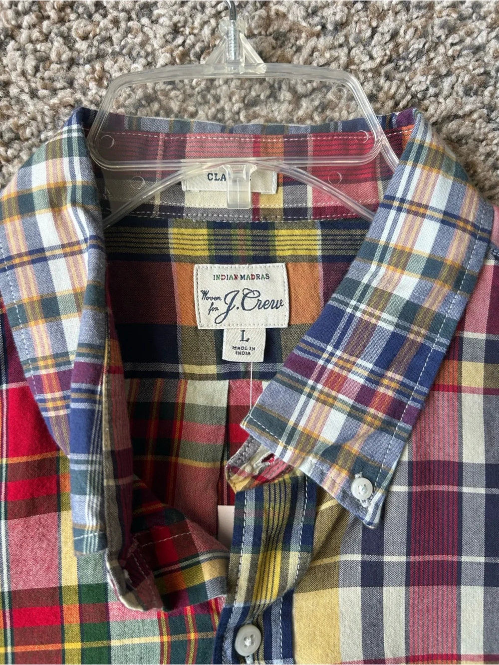 J. Crew Multicolor Plaid Button-Down Shirt